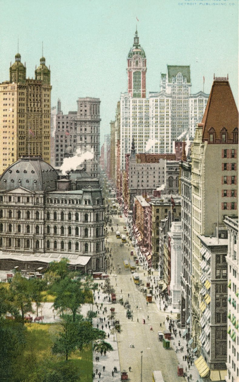 Broadway, New York (cor litho) de American School