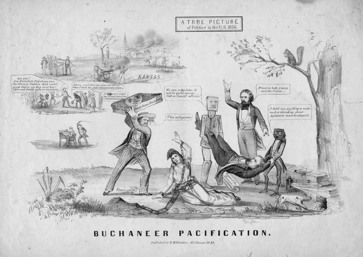 Pacificação Buchaneer; publicado por EH Fletcher, Nova York, c.1856 de American School
