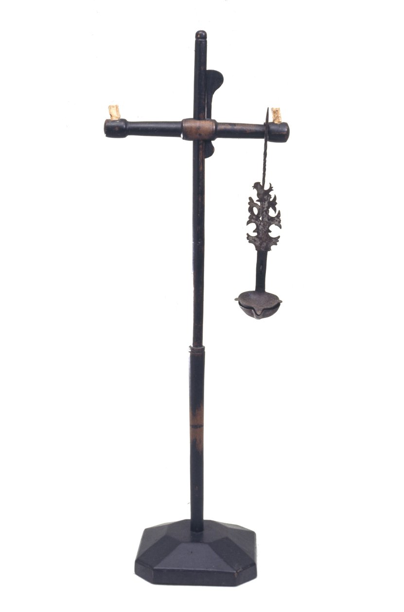 Candelabro, c. 1710-1730 (bordo) de American School