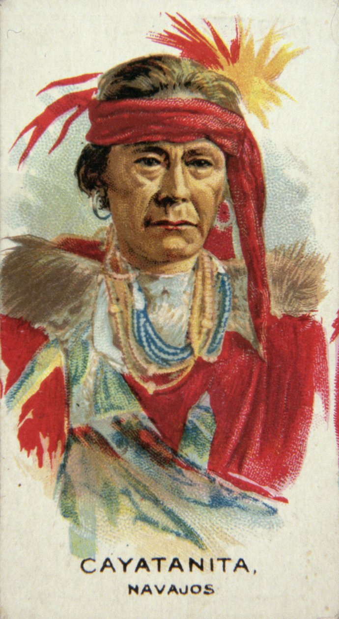 Cayatanita, chefe Navajo do século XIX (litho) de American School
