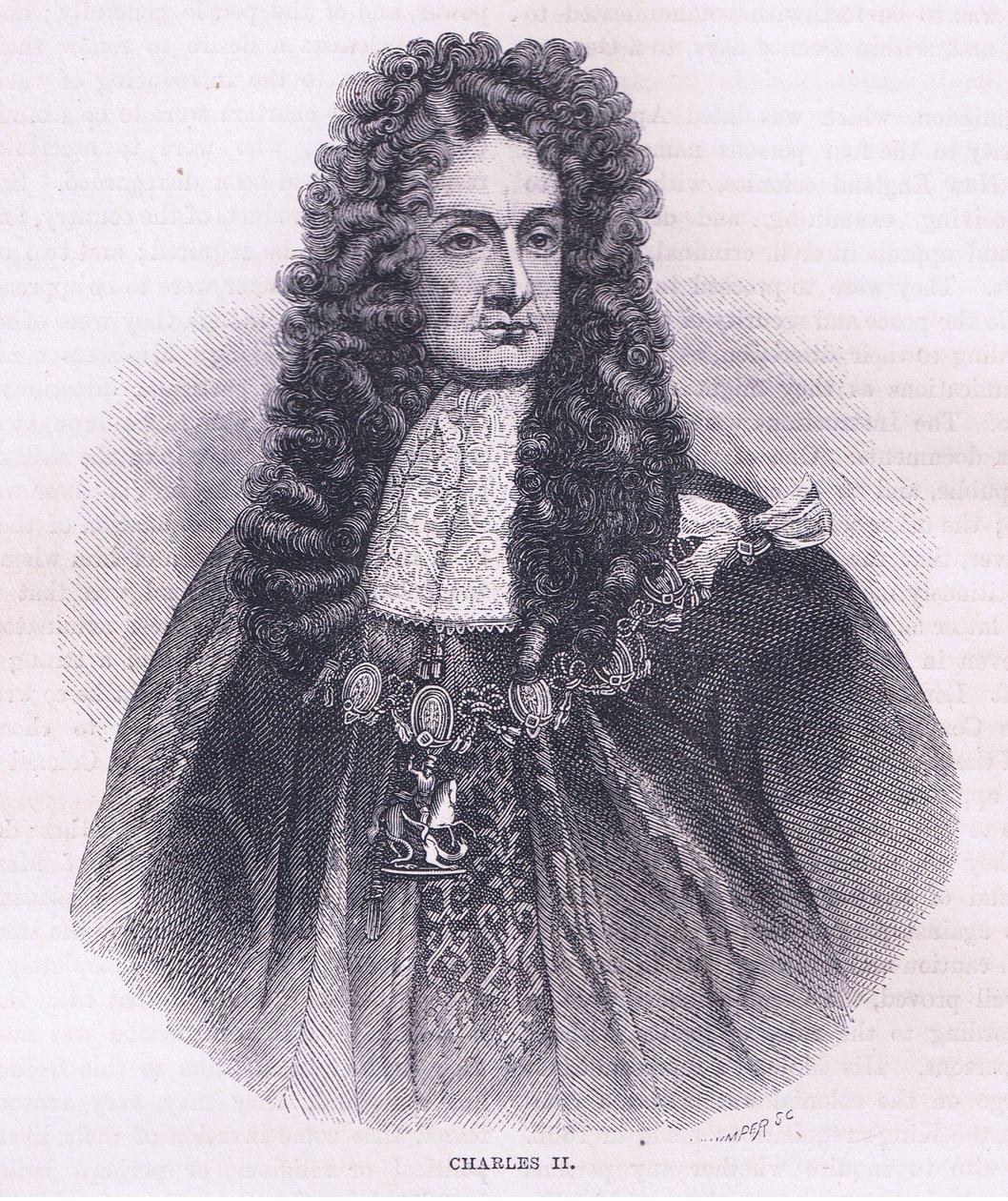 Charles II (1664), ilustração de Cassell
