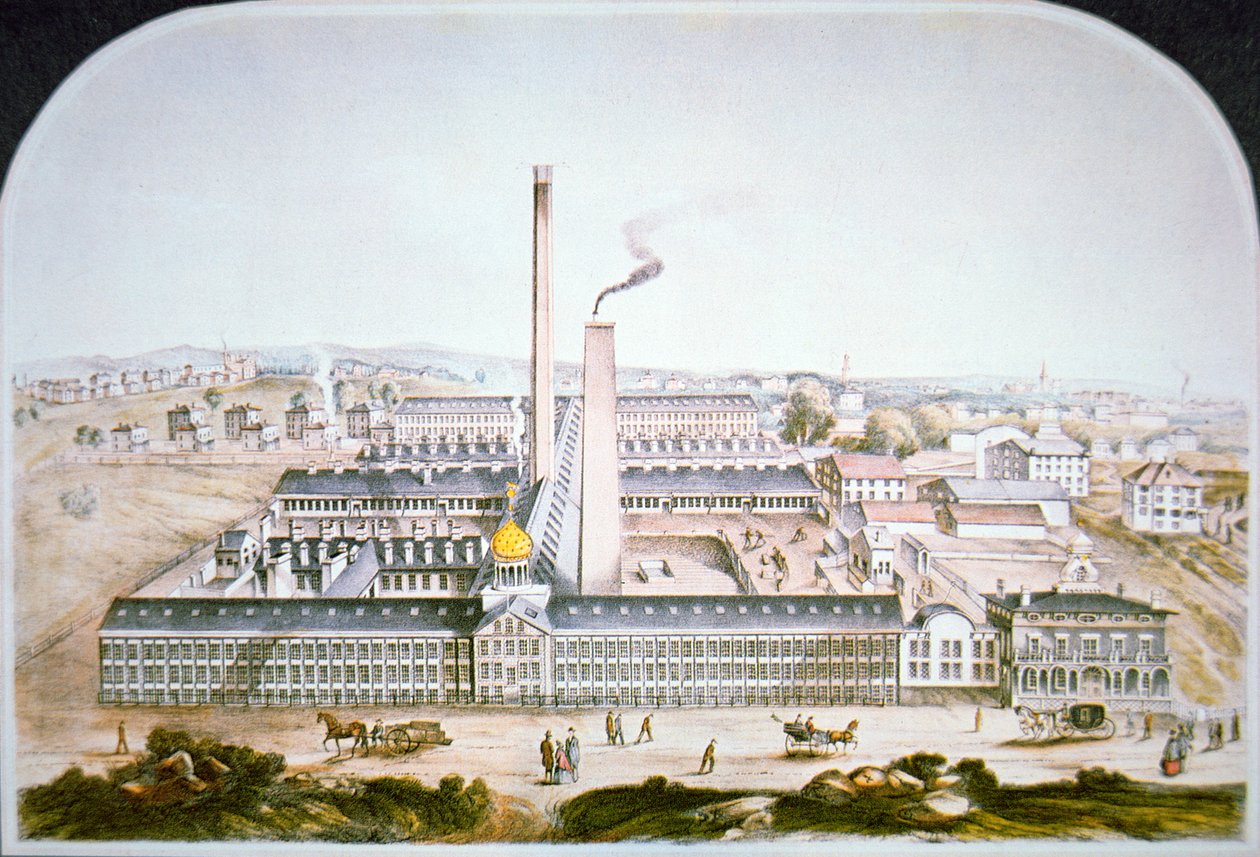 Fábrica de Armas de Fogo com Patente Colt em Hartford, Conneticut de American School