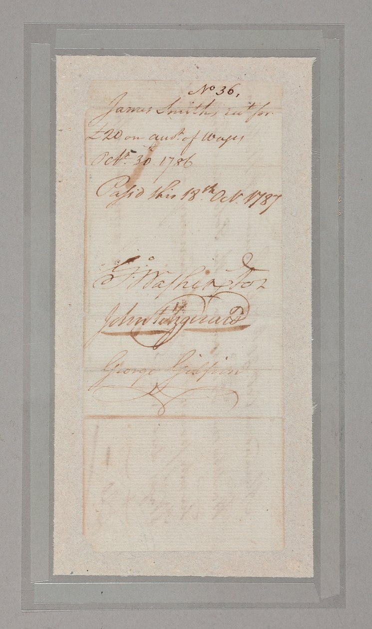 Convenção Constitucional: coleção de cartas e documentos assinados por 54 dos 55 delegados à histórica Convenção de 1787 (caneta e tinta no papel) (ver também 2561290-92) de American School