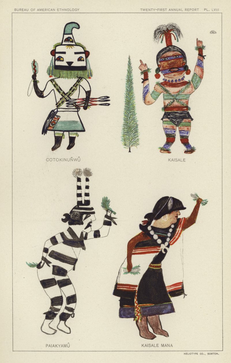 Cotokinunwu, Kaisale, Paiakyamu, Kaisale Mana (litografia a cores) de American School