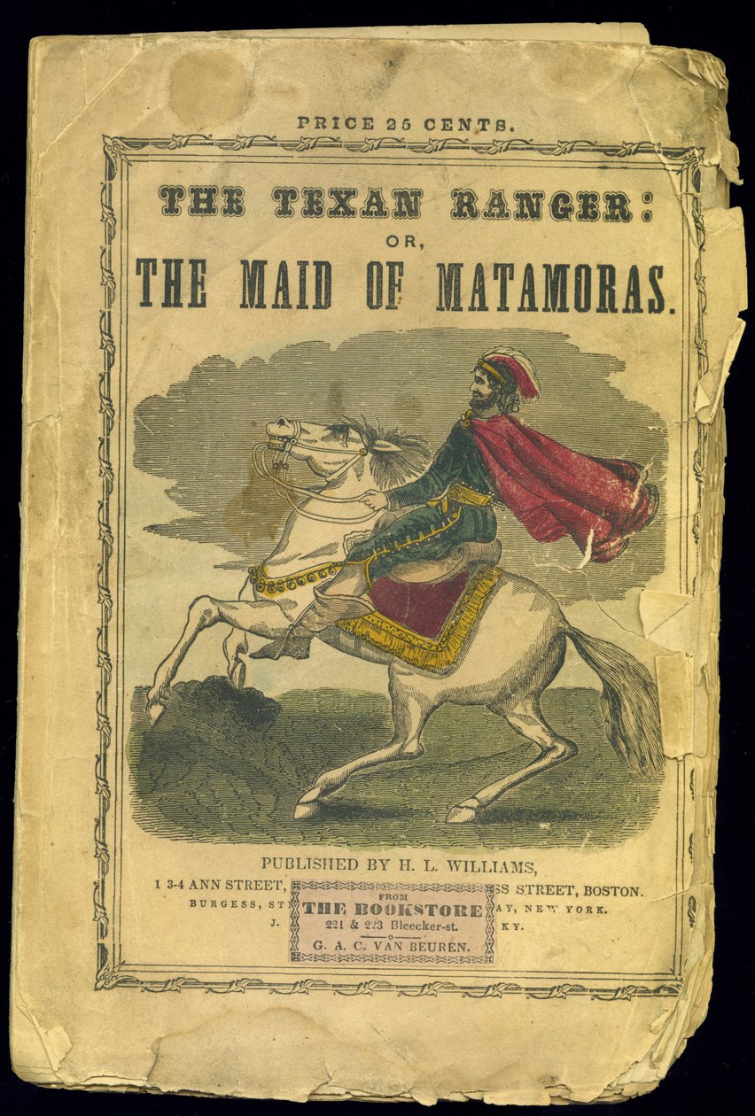 Capa de The Texan Ranger: ou, a empregada de Matamoras, um conto da Guerra Mexicana, por Joseph Holt Ingraham (1809-60) de American School