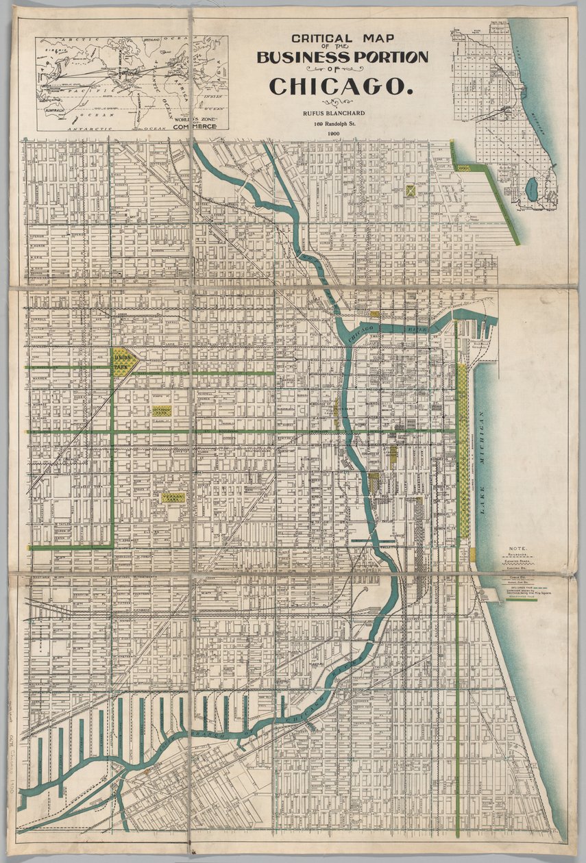 Mapa Crítico da Porção de Negócios de Chicago de American School