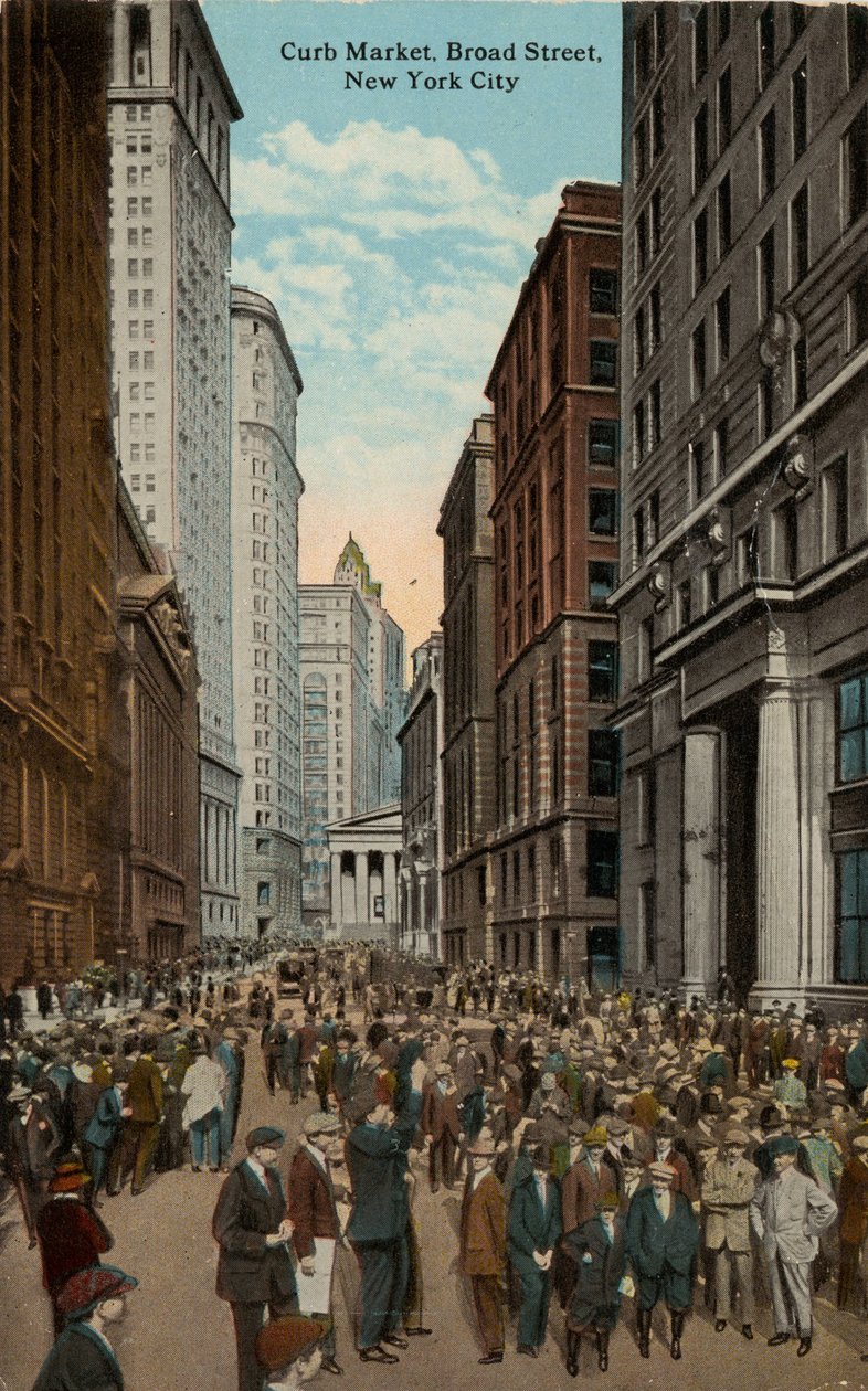 Curb Market, Broad Street, Nova Iorque de American School