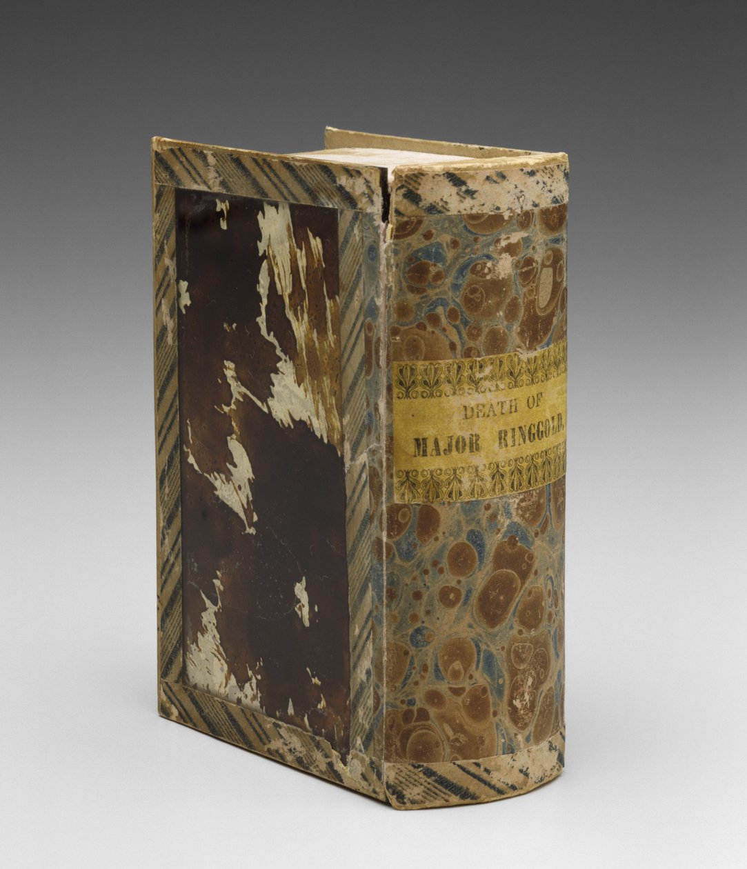 Morte do Major Ringgold, c. 1846-1848 (papel e verre-églomisé) de American School