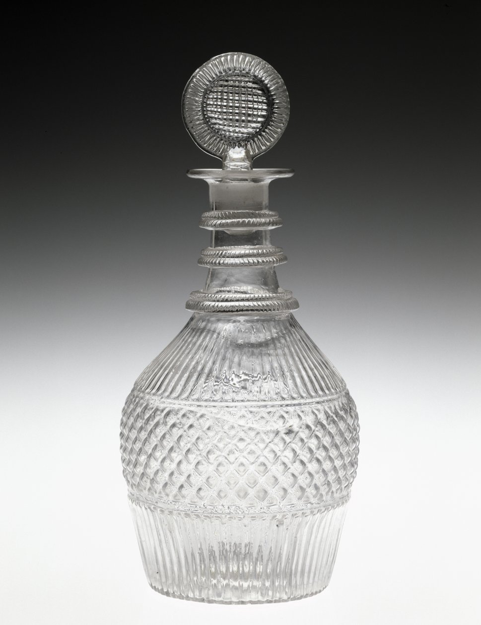 Decanter e Stopper, c. 1820-1840 (vidro sem chumbo) de American School