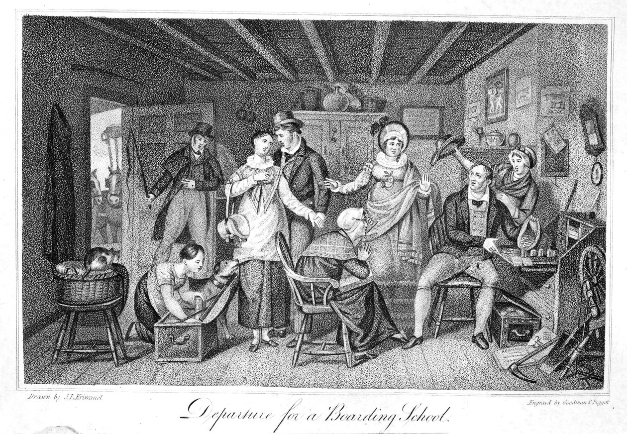 Partida para um internato, da revista Analectic, v.2., 1820 de American School