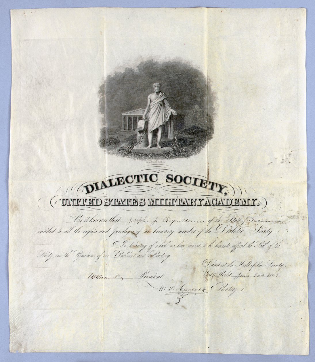 Documento assinado por Ulysses S. Grant de American School