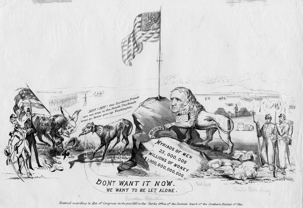 Não quero agora: queremos ser deixados sozinhos, publicado em Ohio, 1861 de American School