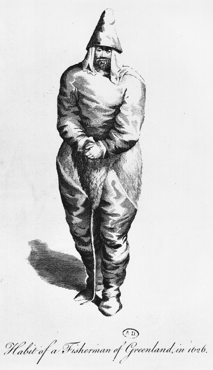 Vestido para um pescador da Groenlândia, 1626 de American School