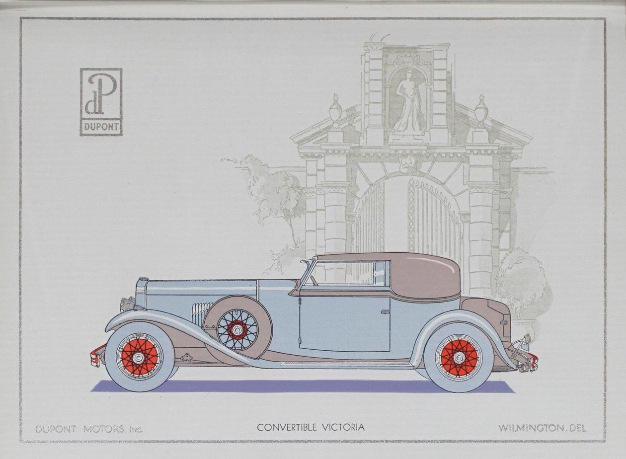 DuPont Motor Cars: conversível Victoria, 1921 de American School