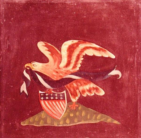 Eagle with American Shield, c.1800-99 (óleo sobre tela) de American School