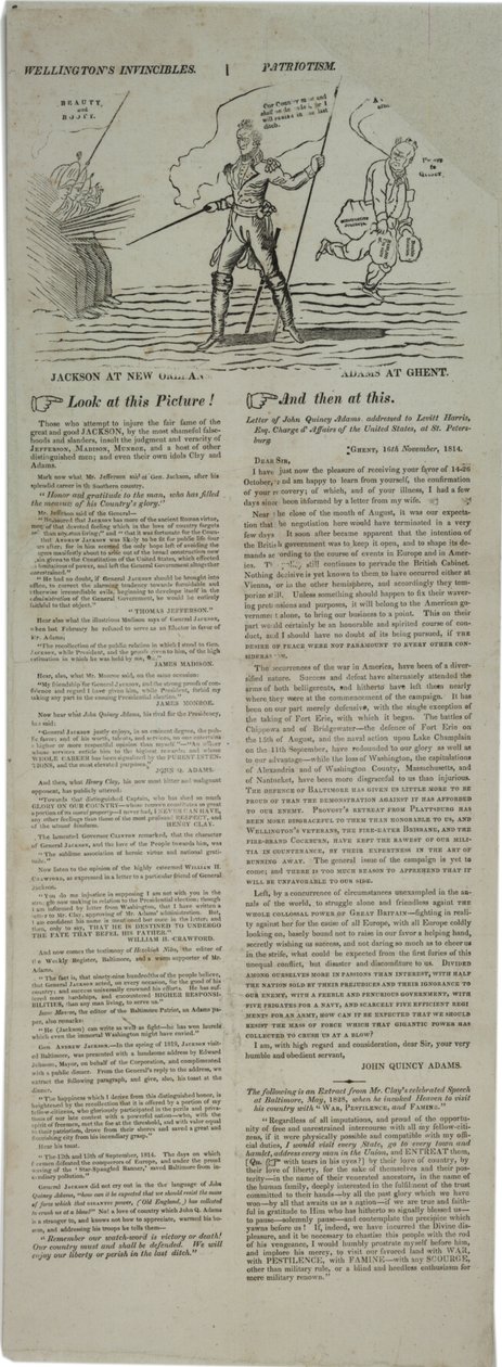 Cartaz de eleição com americanos proeminentes, 1828 de American School
