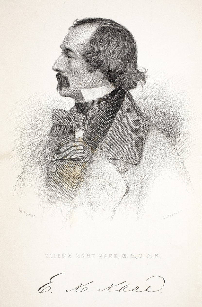 Elisha Kent Kane, ilustração da segunda expedição Grinnell em busca de Sir John Franklin ..., 1856 de American School