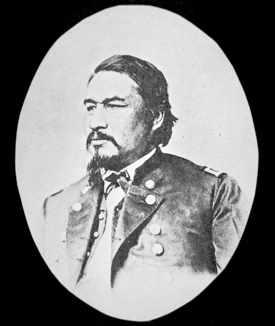 Ely Samuel Parker (1828-95) Séneca Chefe e Comissário Federal para os Assuntos Indígenas (litho) de American School
