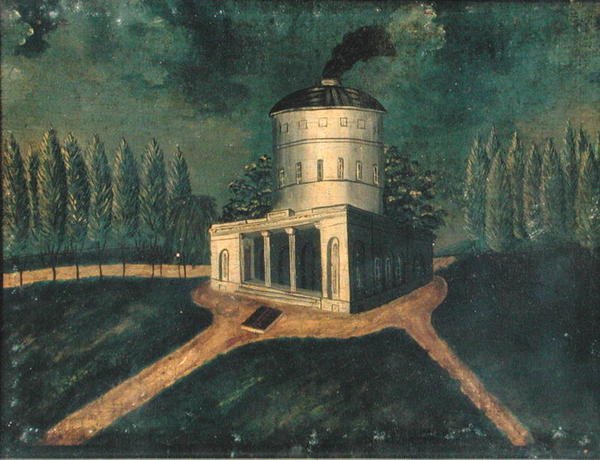 Fairmount Waterworks, c.1838 (óleo sobre tela) de American School