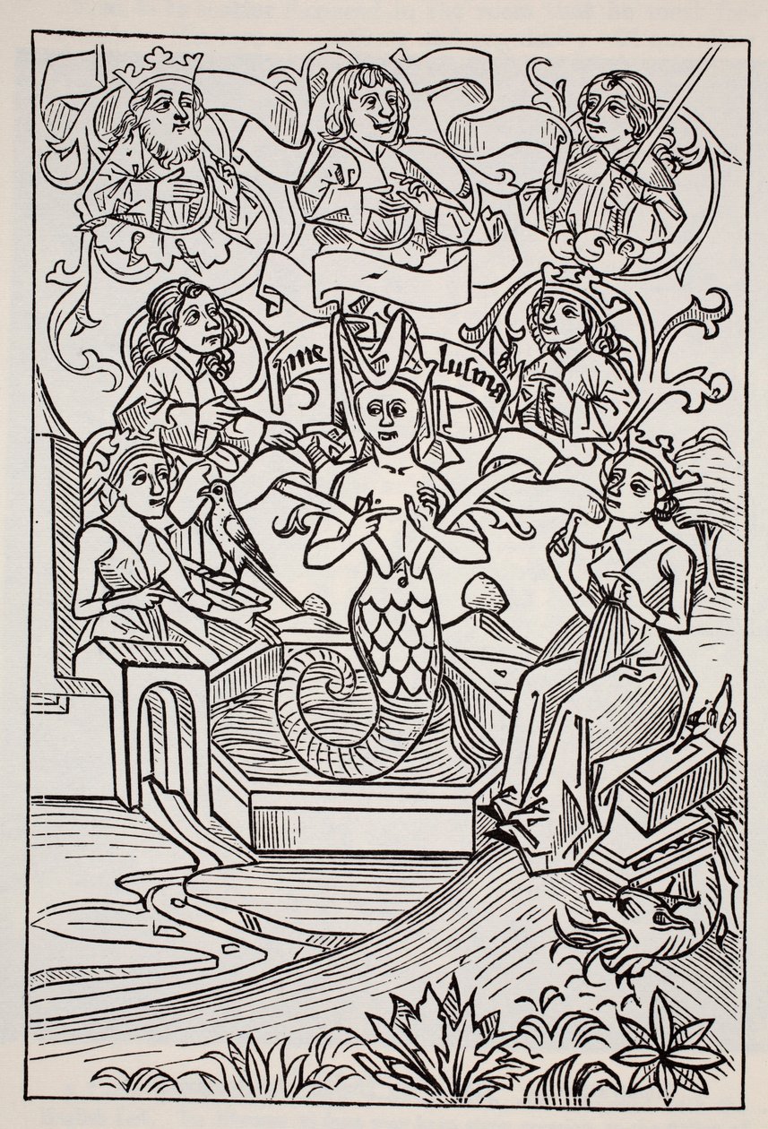 Fay Melusine, do Guia Mundial para Gnomos, Faries, Elfos e outras pessoas pequenas por Thomas Keightley (1789-1872) Publicado em 1880 de American School