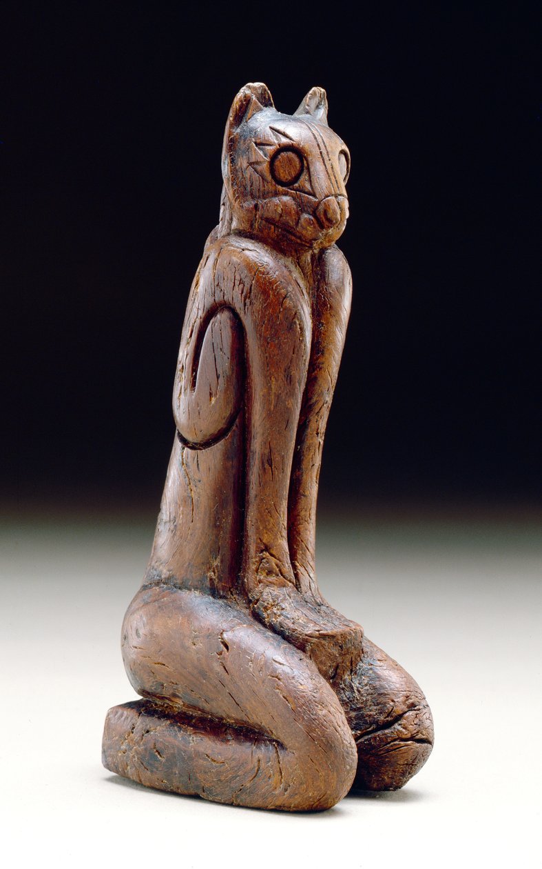 Figura felina, Calusa (madeira) de American School