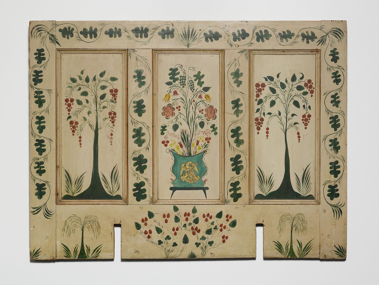 Prancha de fogo, c.1820 (óleo sobre painel de pinho) de American School