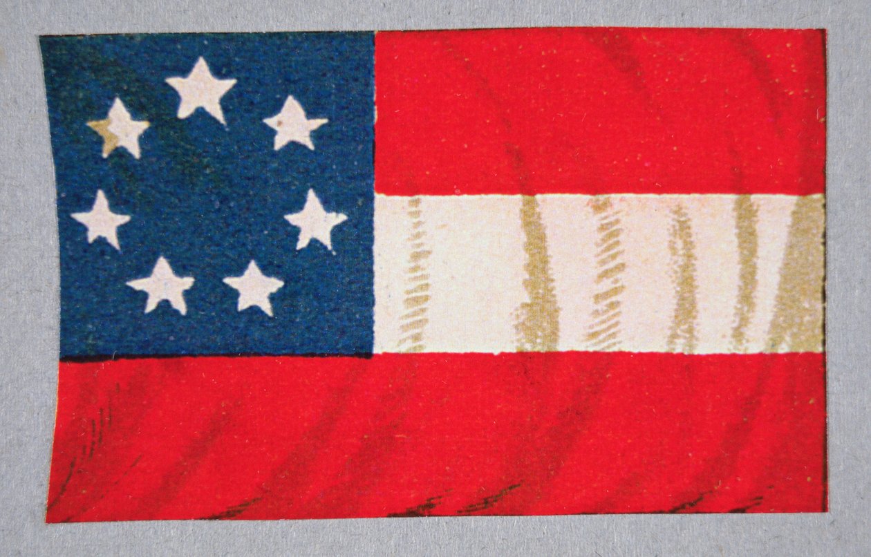 Bandeira dos Estados Confederados da América (cor litho) de American School