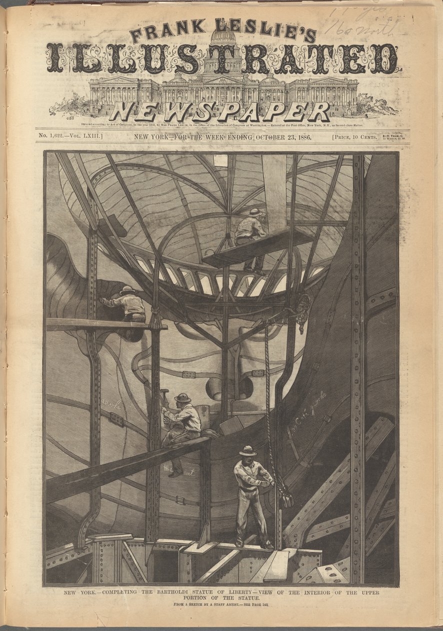 Capa do Jornal Ilustrado de Frank Leslie, 23 de outubro de 1886 de American School
