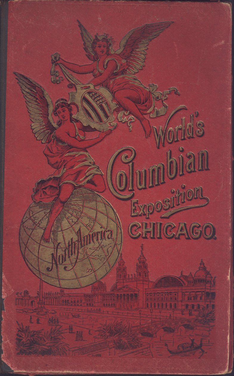 Capa de um guia para a Exposição Mundial da Colúmbia, Chicago de American School