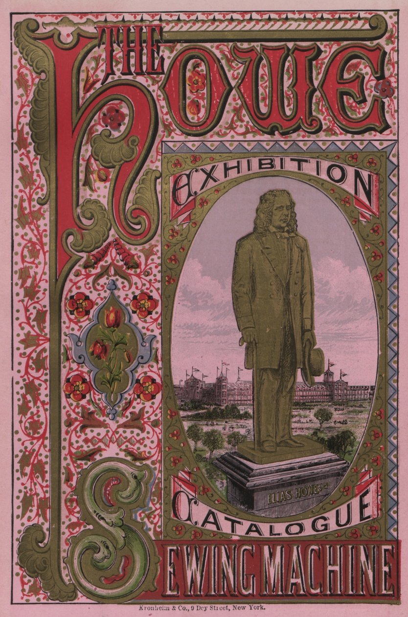 Capa do Catálogo de Exposições da Máquina de Costura Howe, 1876 de American School