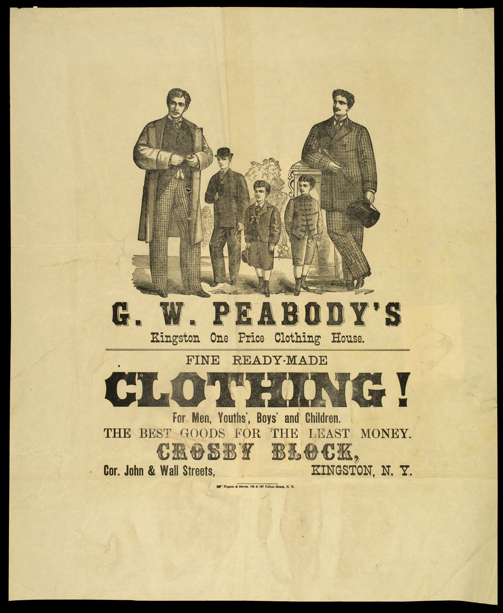 Casa de roupas GW Peabodys Kingston One Price de American School