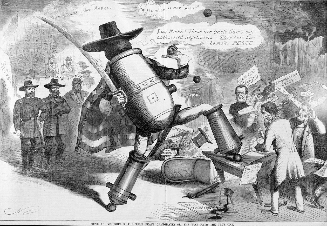 Bombas Gerais, O Verdadeiro Candidato da Paz ou O Caminho da Guerra O Verdadeiro, dos Humores da Guerra de American School