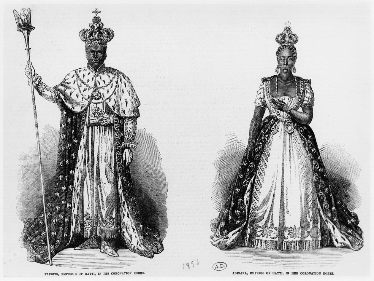 General Faustin Soulouque (c.1785-1867) como imperador do Haiti e Adelina como imperatriz do Haiti, 1856 de American School