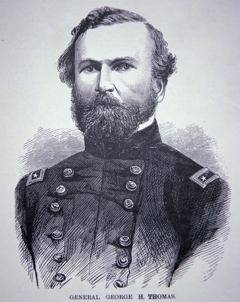 General George H. Thomas (1816-70) (gravura) de American School
