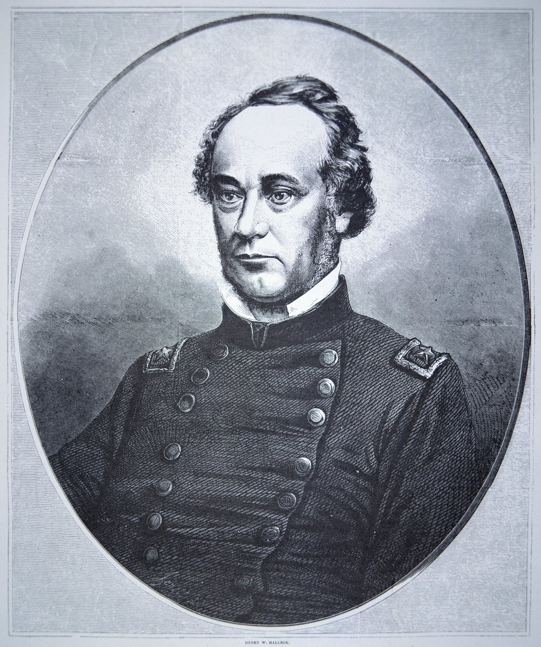 General Henry Wager Halleck (1815-72) (gravura) de American School