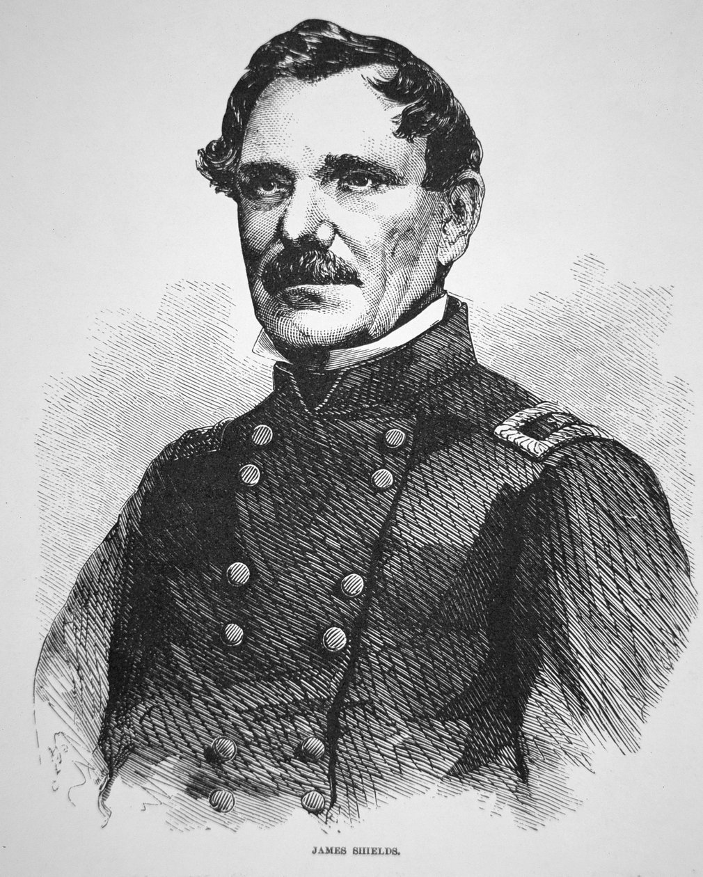 General James Shields (1810-79) (gravura) de American School
