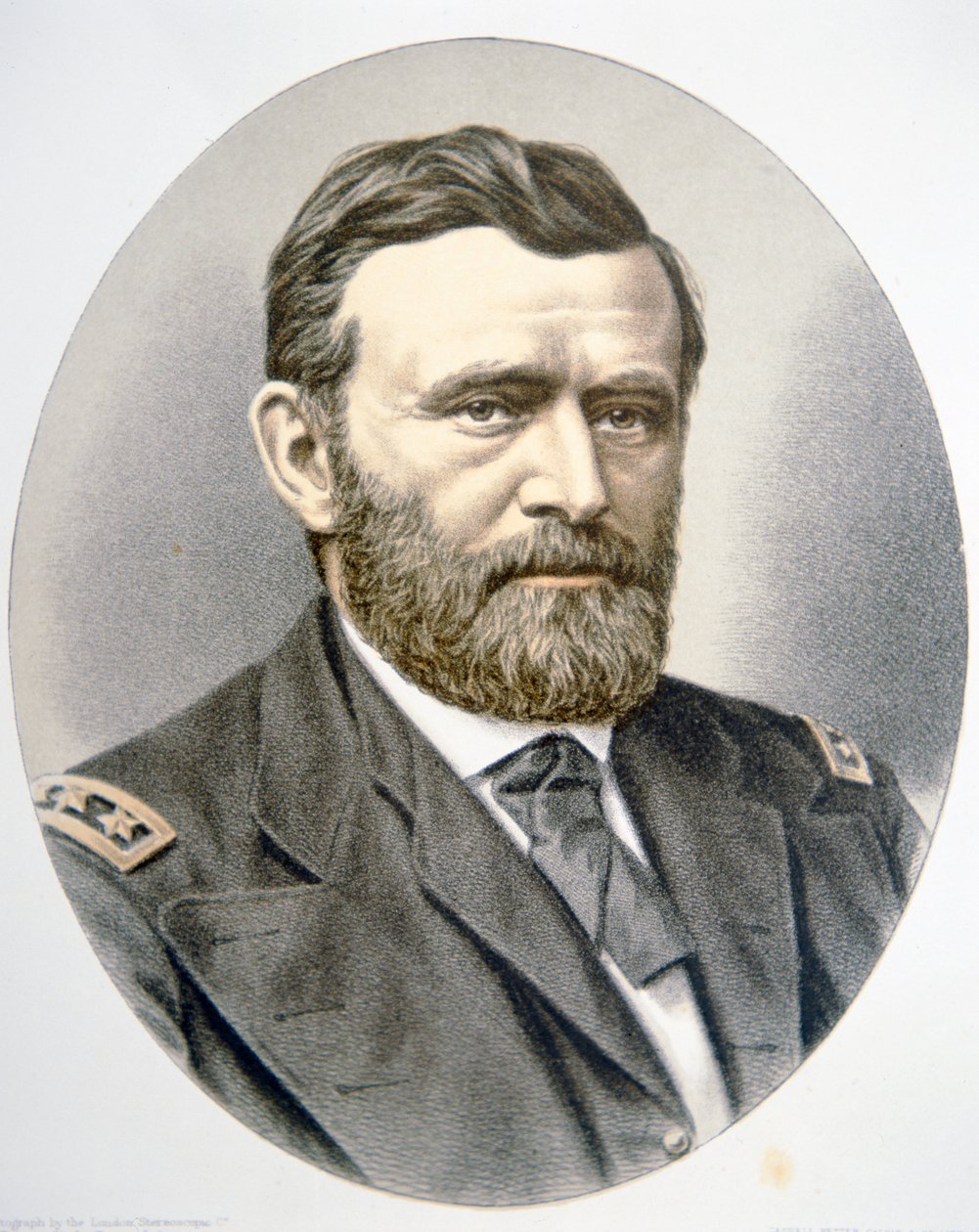 General Ulysses Simpson Grant (1822-85) (cor litho) de American School