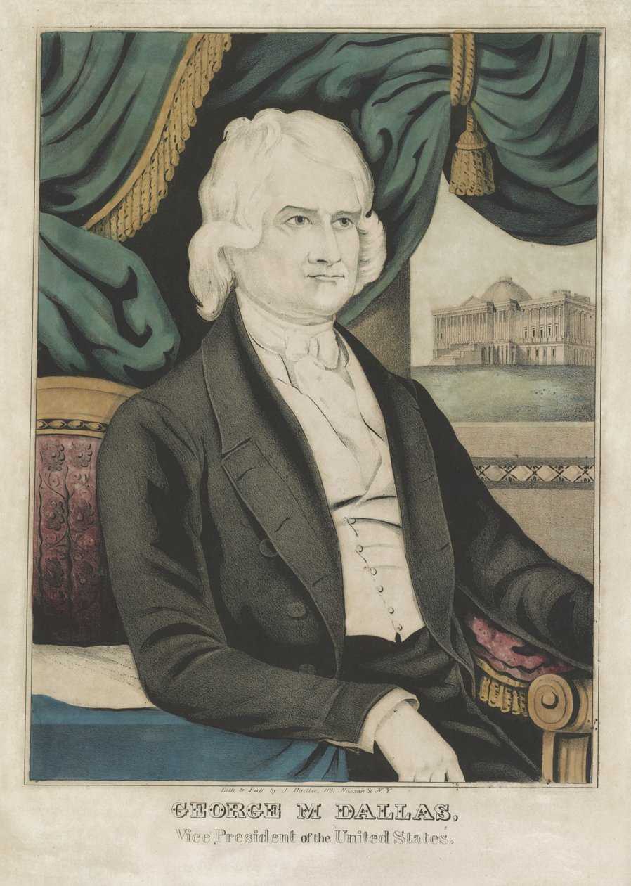 George M. Dallas, pub. 1844 (litografia a cores) de American School