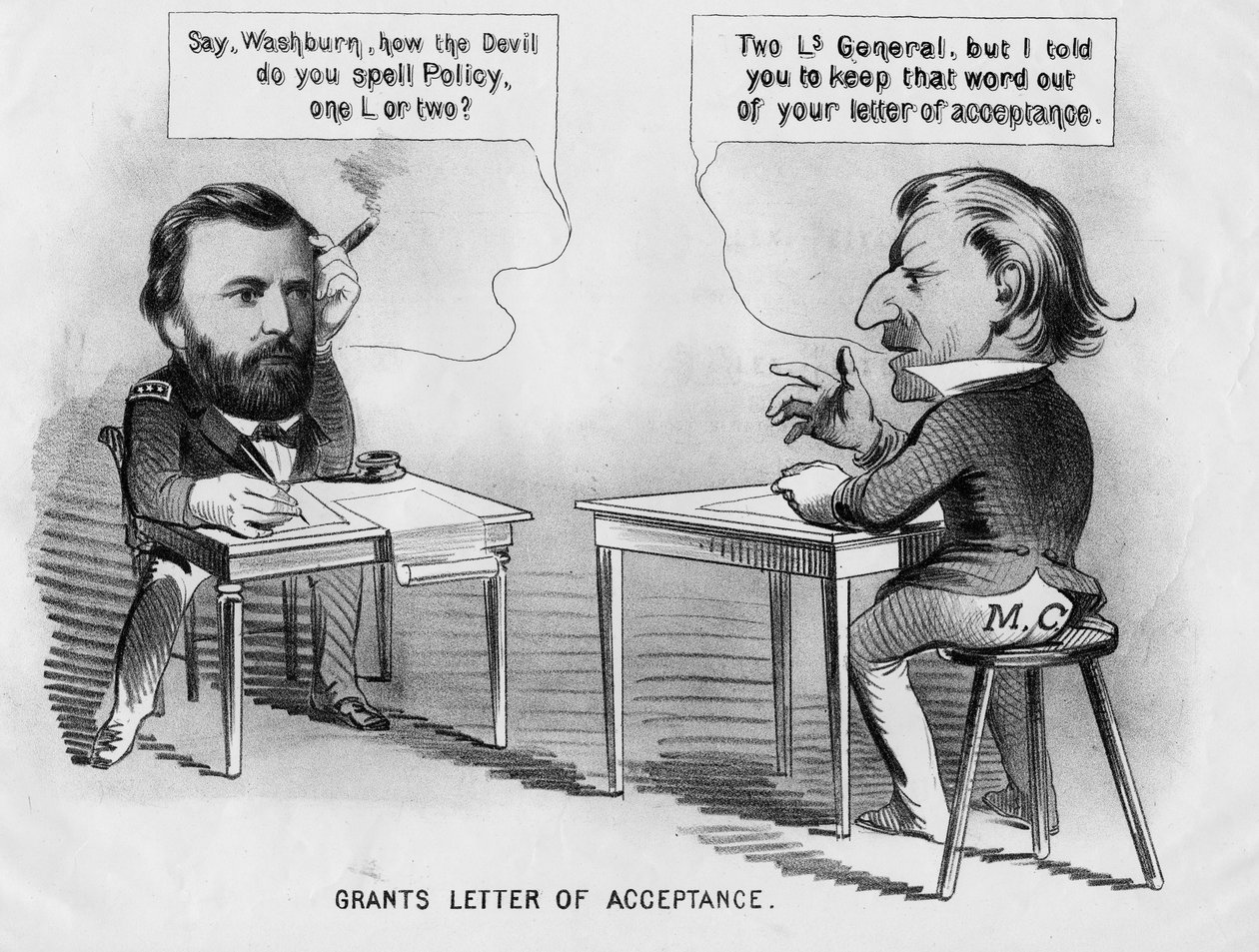 Subscreve carta de aceitação, c.1868 de American School