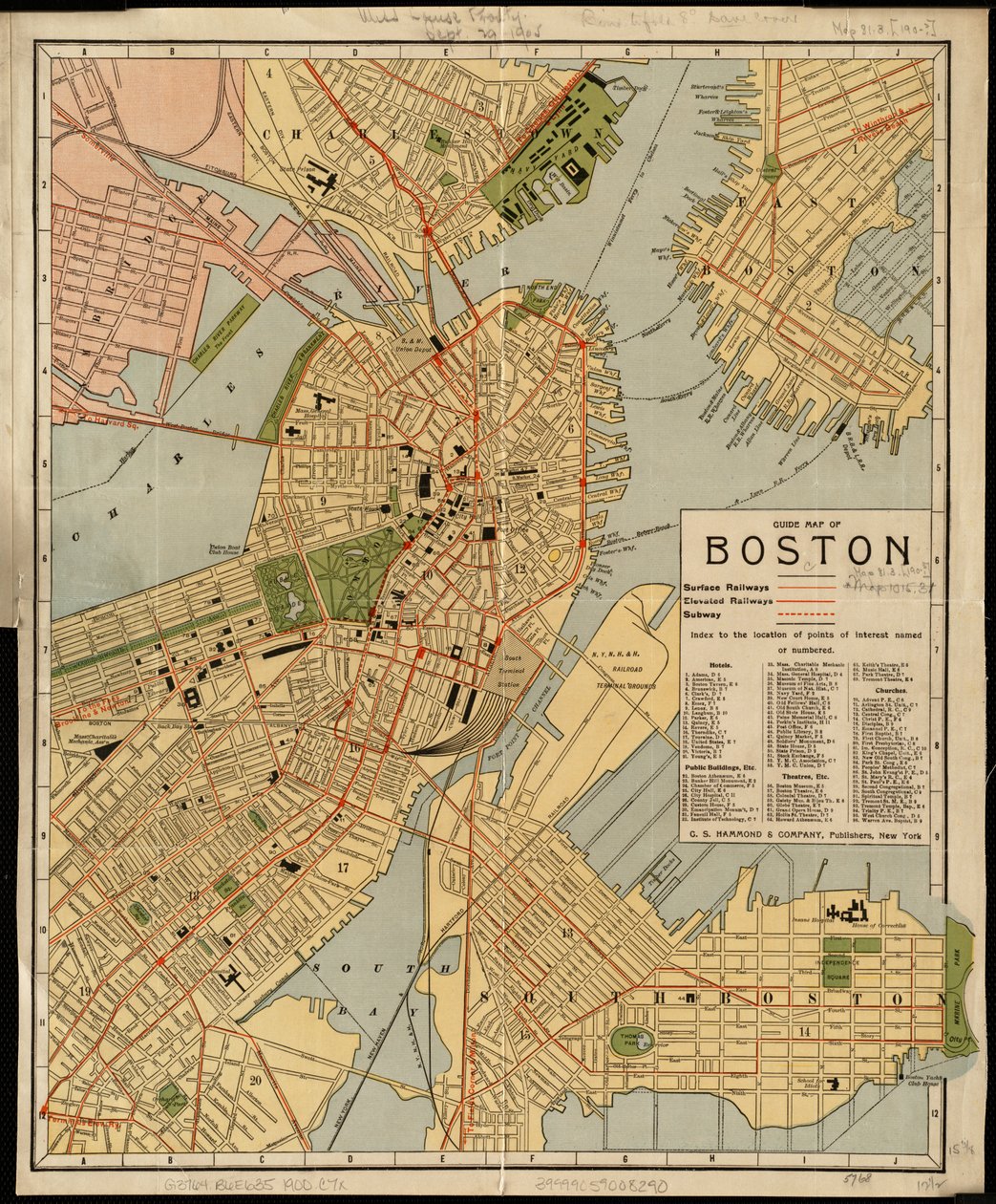 Mapa guia de Boston de American School