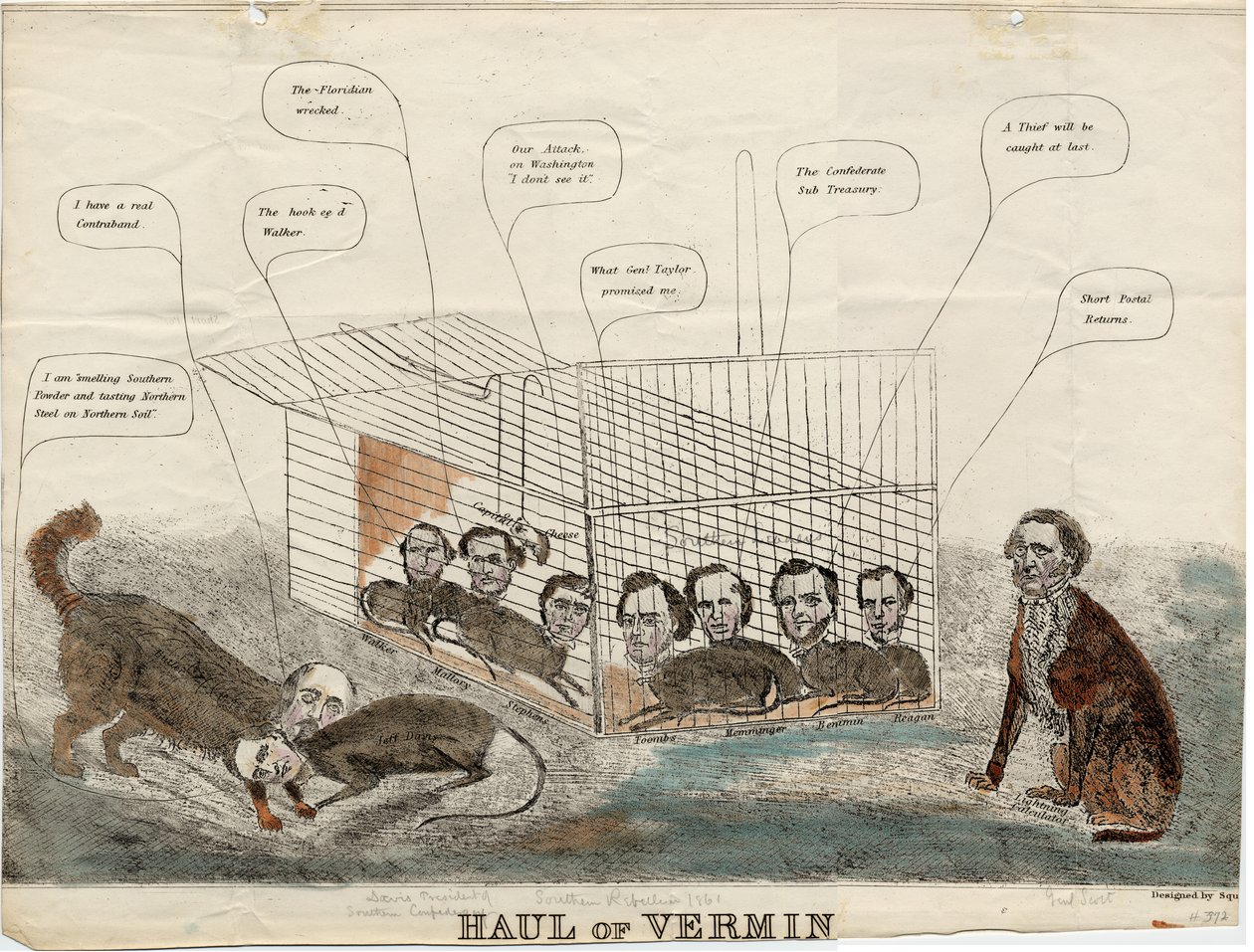 Transporte de Vermin, projetado por Squ., 1861 de American School