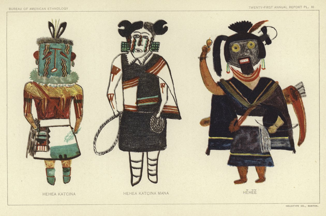 Hehea Katcina, Hehea Kastcina Mana, Hehee (litografia a cores) de American School