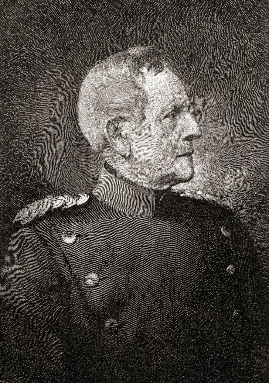 Helmuth Karl Bernhard Graf von Moltke, o Velho, de "The Century Illustrated Monthly Magazine", publicado em 1884 (gravura) de American School
