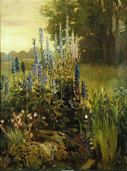 Hollyhocks de American School