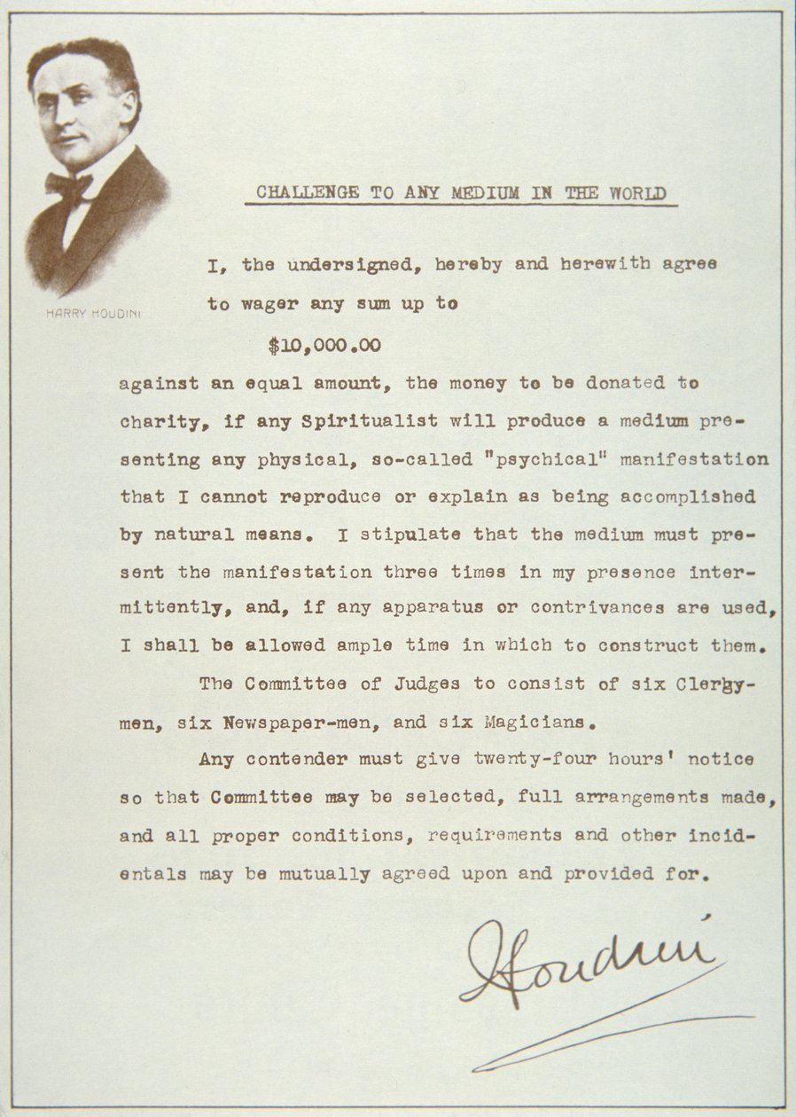 O desafio de Houdini para qualquer meio do mundo (imprimir) de American School