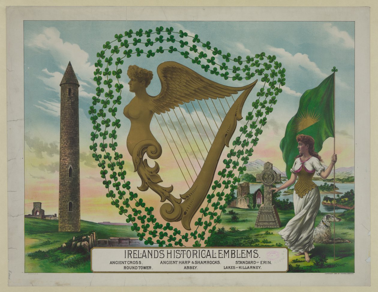 Emblemas históricos da Irlanda, 1894 de American School