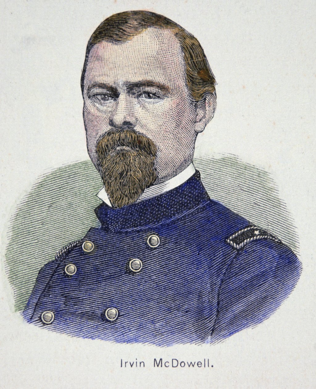 Irvin McDowell (1818-85) (gravação a cores) de American School