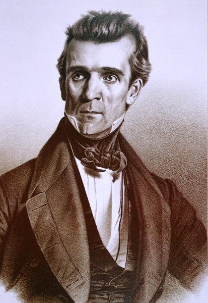 James Knox Polk (1795-1849) (litografia) de American School
