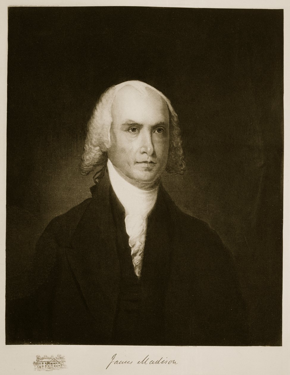 James Madison, 4º Presidente dos Estados Unidos da América, pub. 1901 (fotogravura) de American School