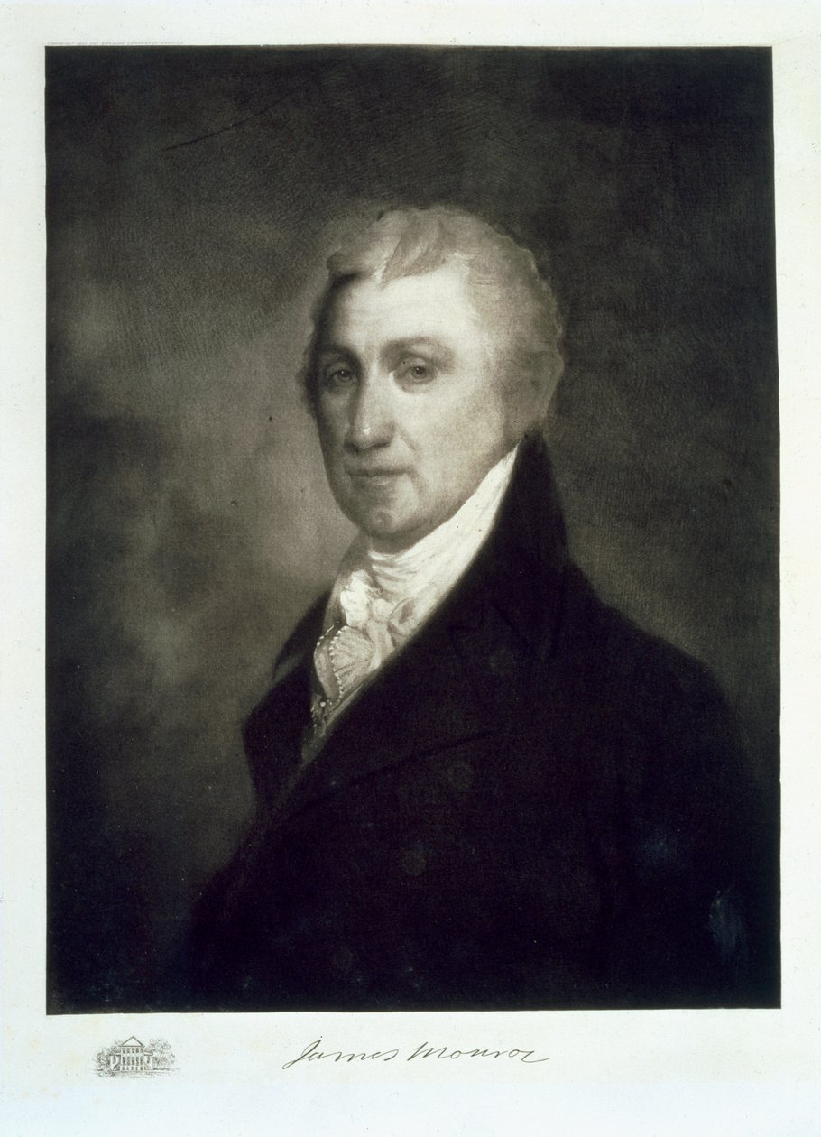 James Monroe, 5º Presidente dos Estados Unidos da América, pub. 1901 (fotogravura) de American School